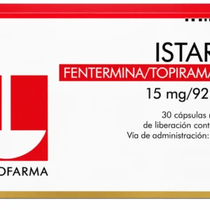 Caja de Istaril 7,5/46 mg, fentermina y topiramato, 30 cápsulas de liberación controlada de Tecnofarma
